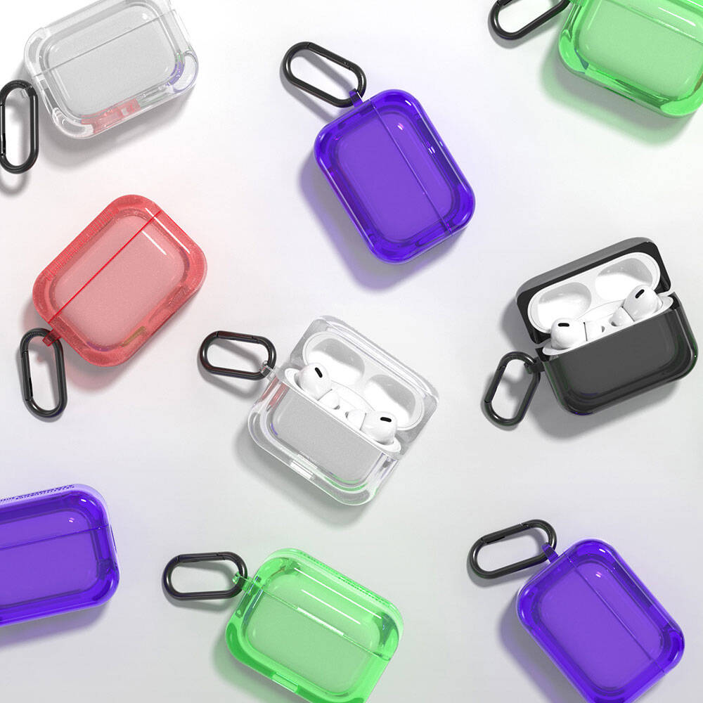 Apple Airpods Pro 2 Kılıf Saydam Jelly Tasarımlı Youngkit Candy Serisi Kılıf Siyah