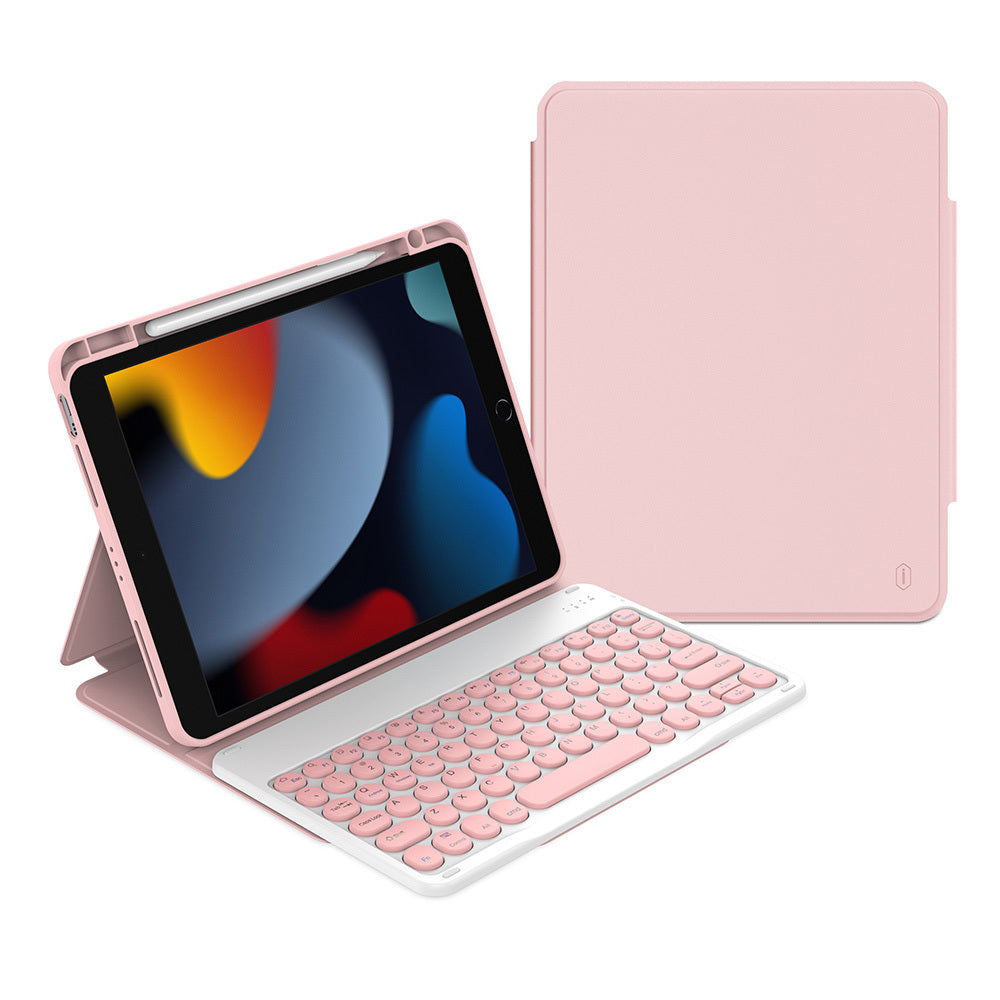 Apple iPad 10.2 (8.Nesil) Wiwu Protective Gizli Kalem Bölmeli Klavyeli Kılıf Siyah