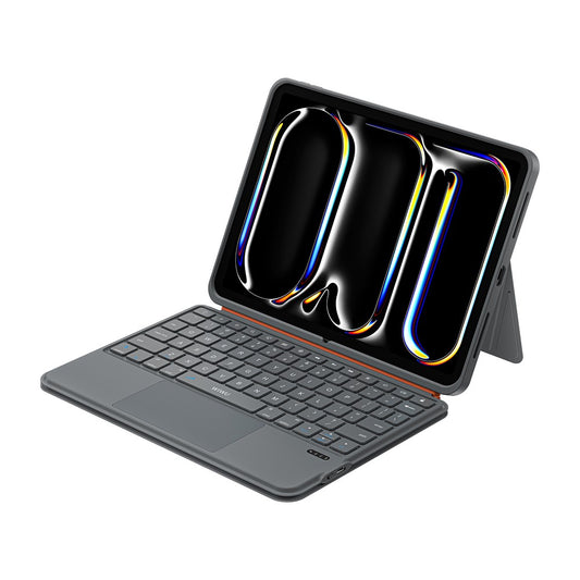 Apple iPad 10.9 2022 (10.Nesil) Wiwu MK-005 Combo 3in1 Kalem Bölmeli Klavyeli Standlı Kılıf