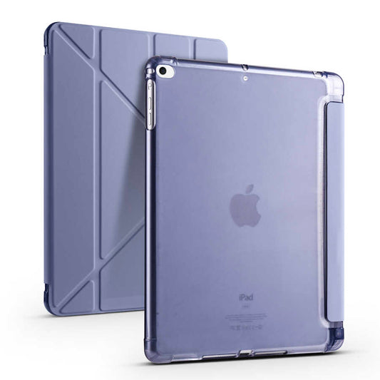 Apple iPad 9.7 2018 (6.Nesil) Kılıf Zore Tri Folding Kalem Bölmeli Standlı Kılıf Açık Yeşil