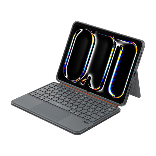 Apple iPad Air 11 2025 M3 Wiwu MK-005 Combo 3in1 Kalem Bölmeli Klavyeli Standlı Kılıf