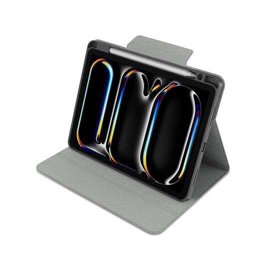 Apple iPad Pro 11 2024 Raptic Spin Detachable Folio PU Ayrılabilir Kalem Bölmeli Standlı Kılıf Siyah