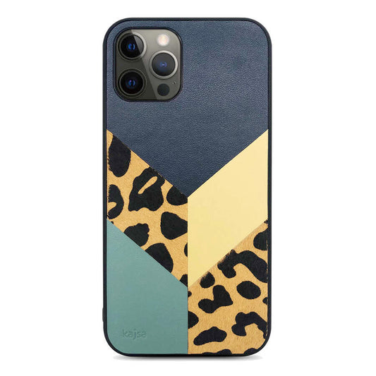 Apple iPhone 12 Pro Max Kılıf Kajsa Glamorous Serisi Leopard Combo Kapak Pembe