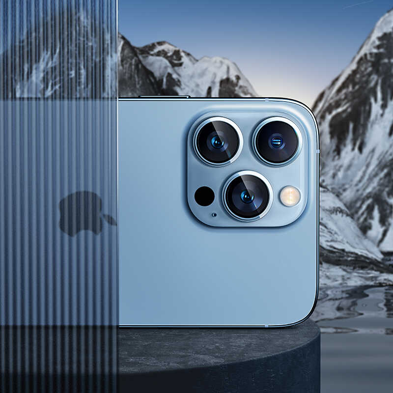 Apple iPhone 13 Pro Benks King Kong Kamera Lens Koruyucu Gümüş