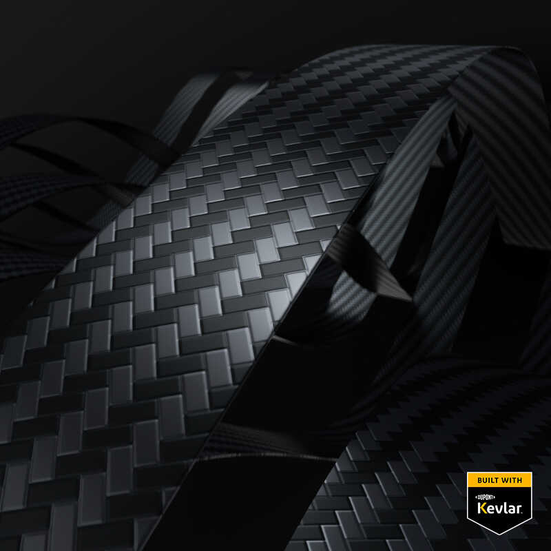 Apple iPhone 13 Pro Kılıf M-safe Özellikli Karbon Fiber Benks Essential Kevlar Kapak Siyah