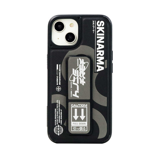 Apple iPhone 14 Kılıf SkinArma Standlı Deri Görünümlü Bango Kapak Gümüş