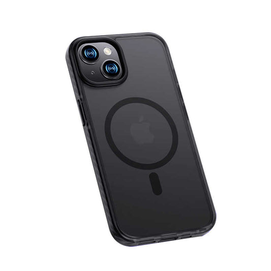 Apple iPhone 14 Plus Kılıf Kenarları Silikon Airbagli Mat Arka Yüzey Benks Icesand Kapak Siyah