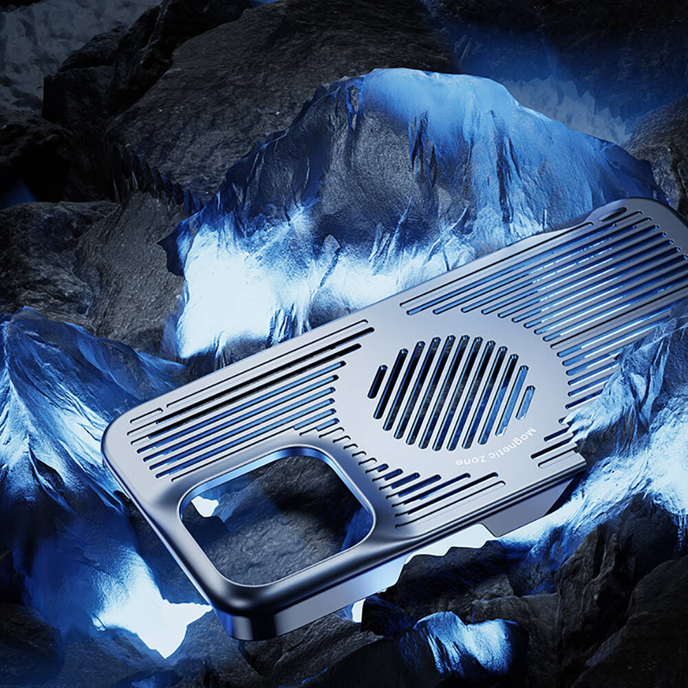 Apple iPhone 14 Plus Kılıf M-safe Şarj Özellikli Soğutucu Benks Biliz Kapak Gri