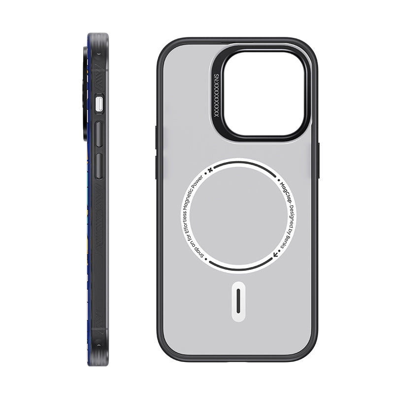 Apple iPhone 14 Pro Kılıf M-safe Şarj Özellikli Benks Casebang Memory & Meditation Kapak Beyaz