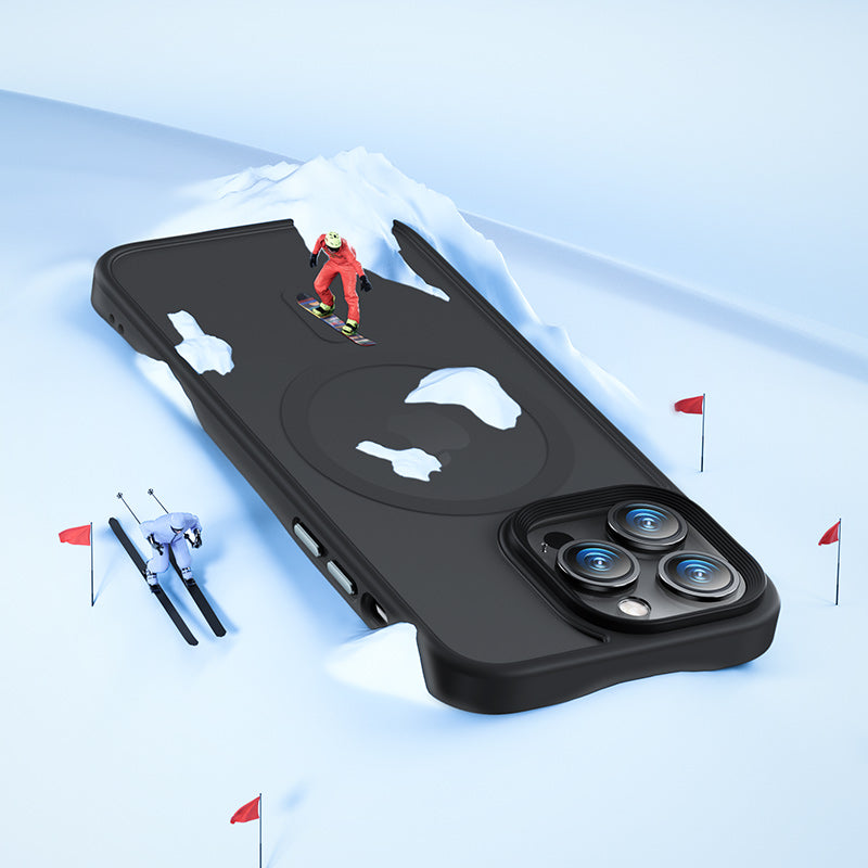 Apple iPhone 14 Pro Kılıf M-safe Şarj Özellikli Benks Mist Hybrid Kapak Derin Mor