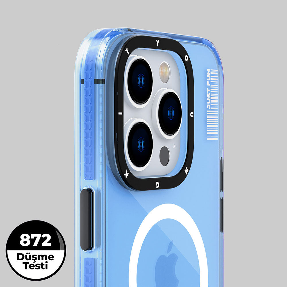 Apple iPhone 14 Pro Kılıf M-safe Şarj Özellikli YoungKit Crystal Color Serisi Kapak Renksiz
