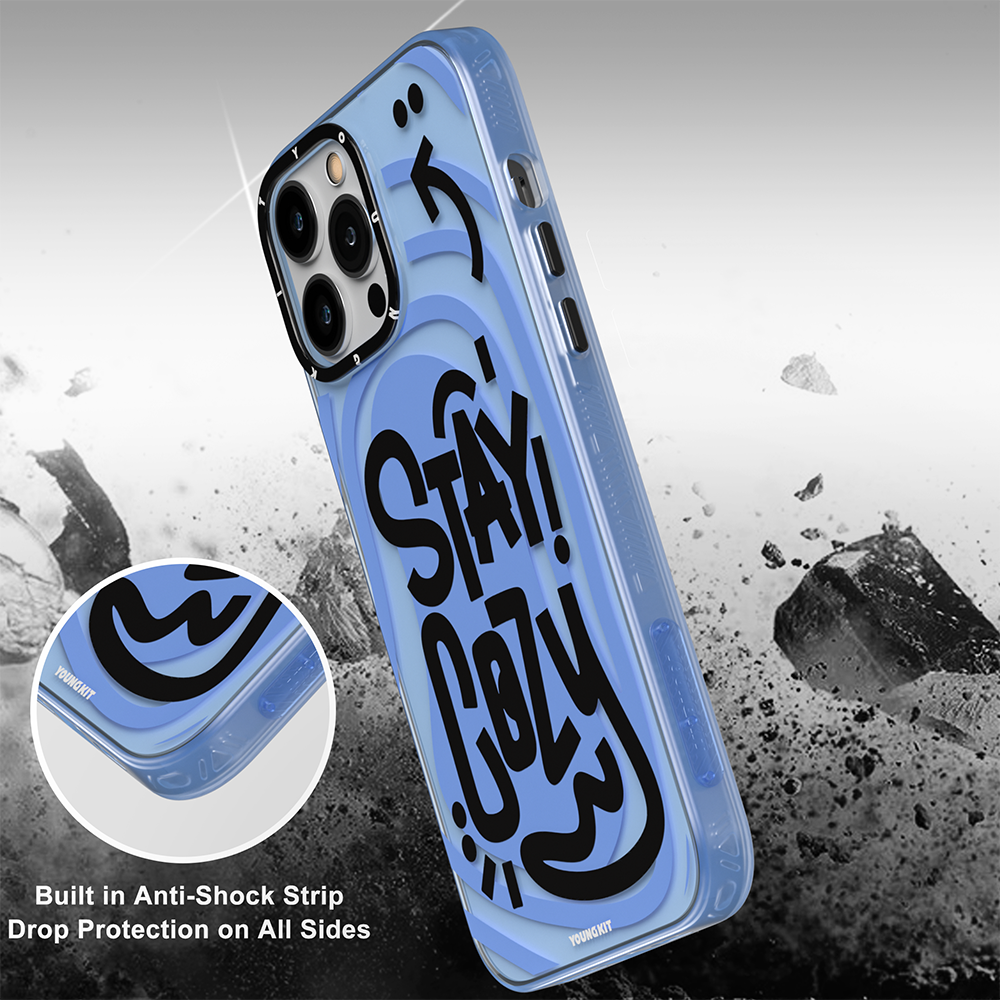 Apple iPhone 14 Pro Kılıf Mutlu Mod Figürlü YoungKit Happy Mood Serisi Kapak Yeşil