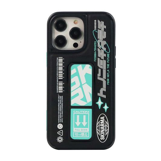 Apple iPhone 14 Pro Kılıf SkinArma Standlı Deri Görünümlü Akarui Kapak Mavi