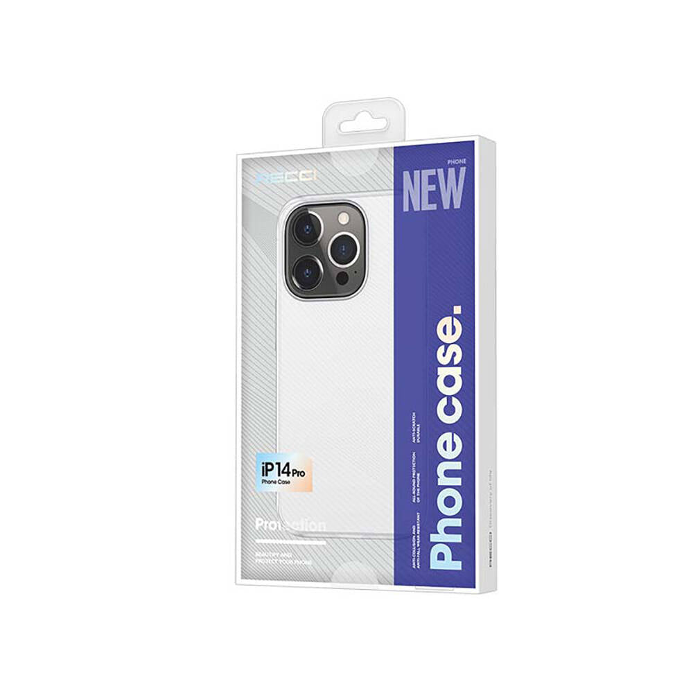 Apple iPhone 14 Pro Kılıf Ultra İnce Mat PC Arka Yüzey Recci Elite Serisi Kapak Gri