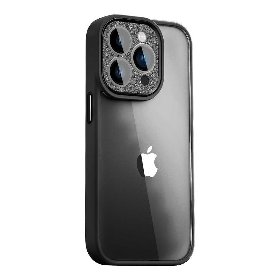 Apple iPhone 14 Pro Kılıf Wiwu GCC-105 Lens Korumalı Renkli Kenar Arkası Şeffaf Multicolor Kapak