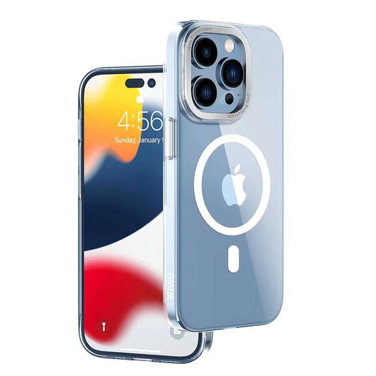Apple iPhone 14 Pro Kılıf Wiwu MCC-102 Magnetic Crystal Sert PC Kapak Renksiz