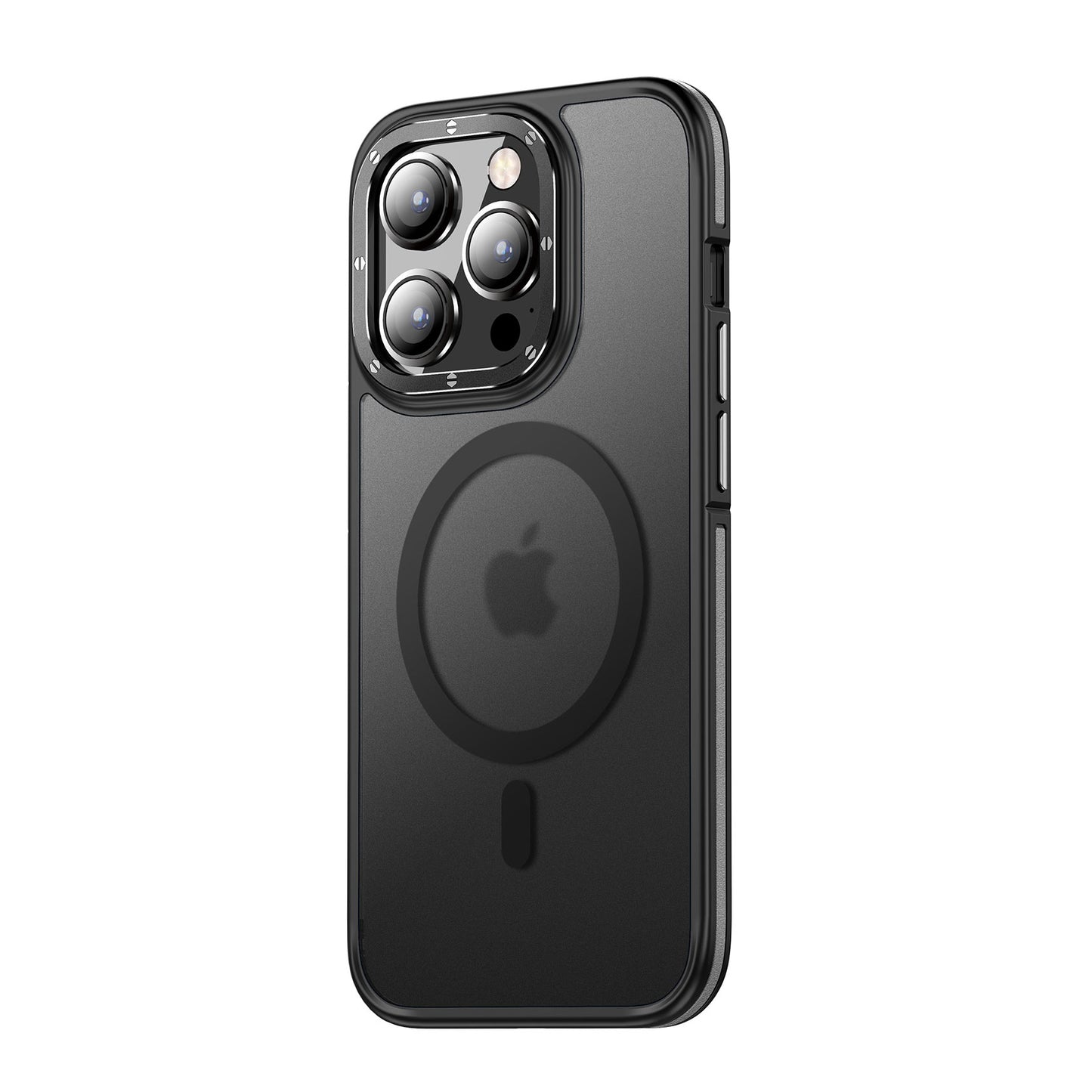 Apple iPhone 14 Pro Max Kılıf M-safe Şarj Özellikli Mat Görünümlü Wlons Vevo Kapak Siyah