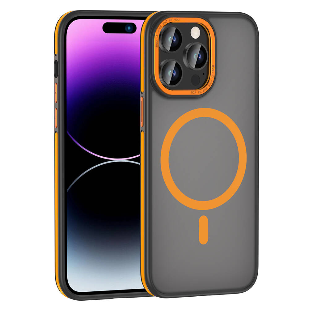 Apple iPhone 14 Pro Max Kılıf M-safe Şarj Özellikli Mat Görünümlü Zore Ant Kapak