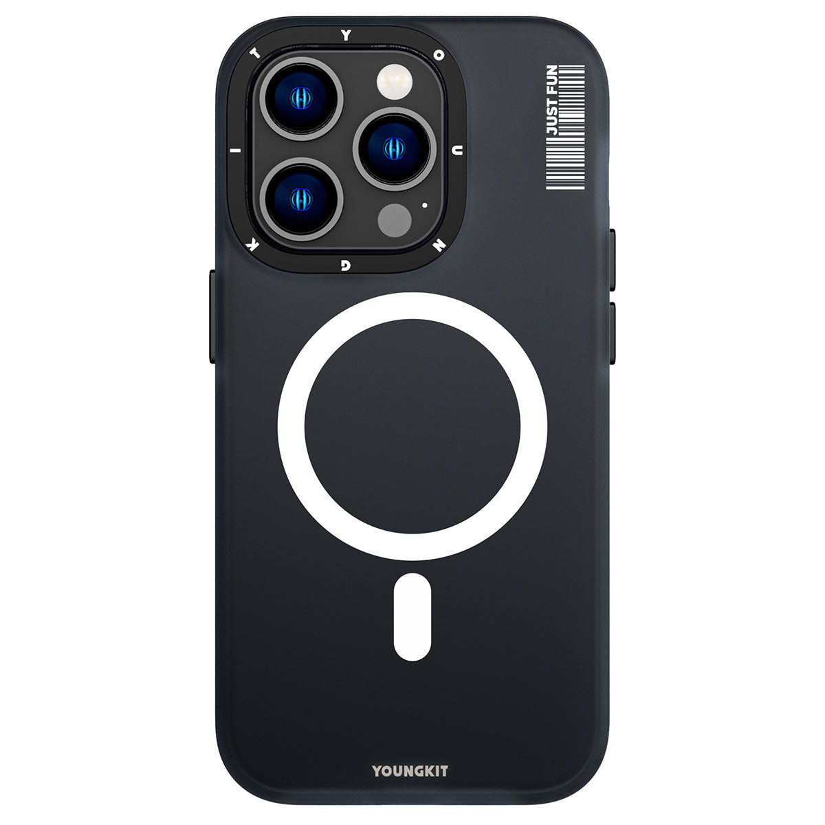 Apple iPhone 14 Pro Max Kılıf M-safe Şarj Özellikli Youngkit Colored Sand Serisi Kapak Mavi