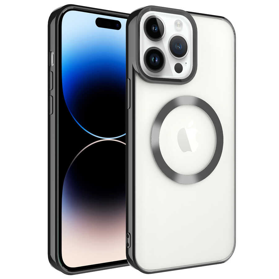 Apple iPhone 14 Pro Max Kılıf M-safe Wireless Şarj Özellikli Zore Setro Silikon