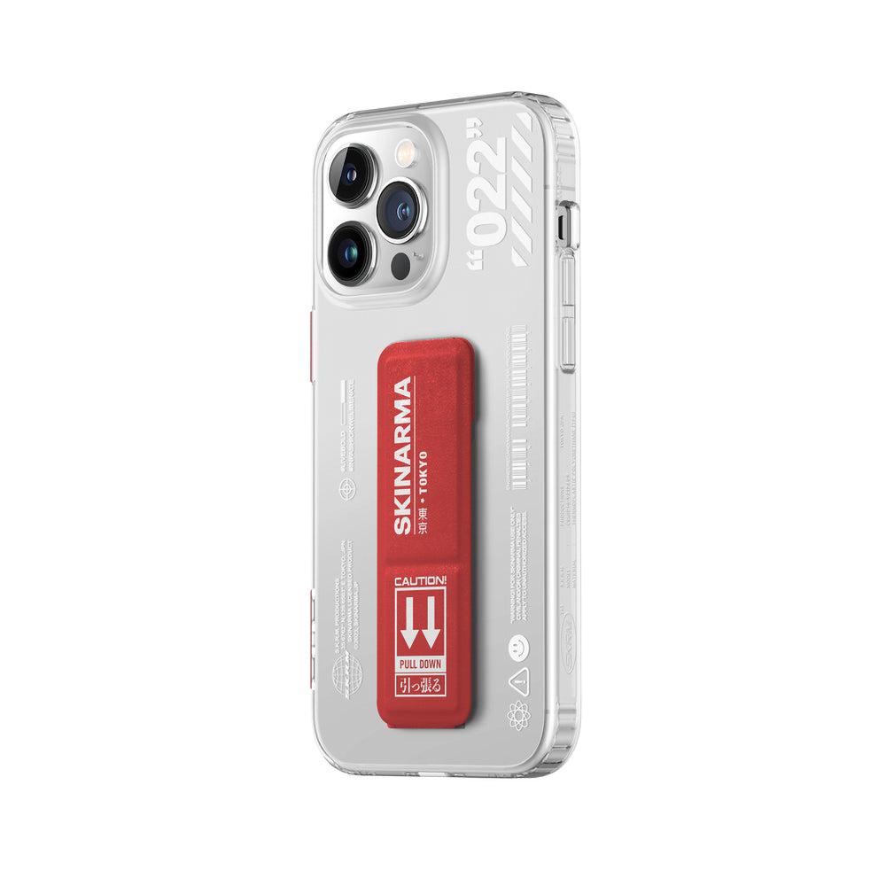 Apple iPhone 14 Pro Max Kılıf SkinArma Standlı Şeffaf Tasarımlı Taihi Sora Kapak Siyah