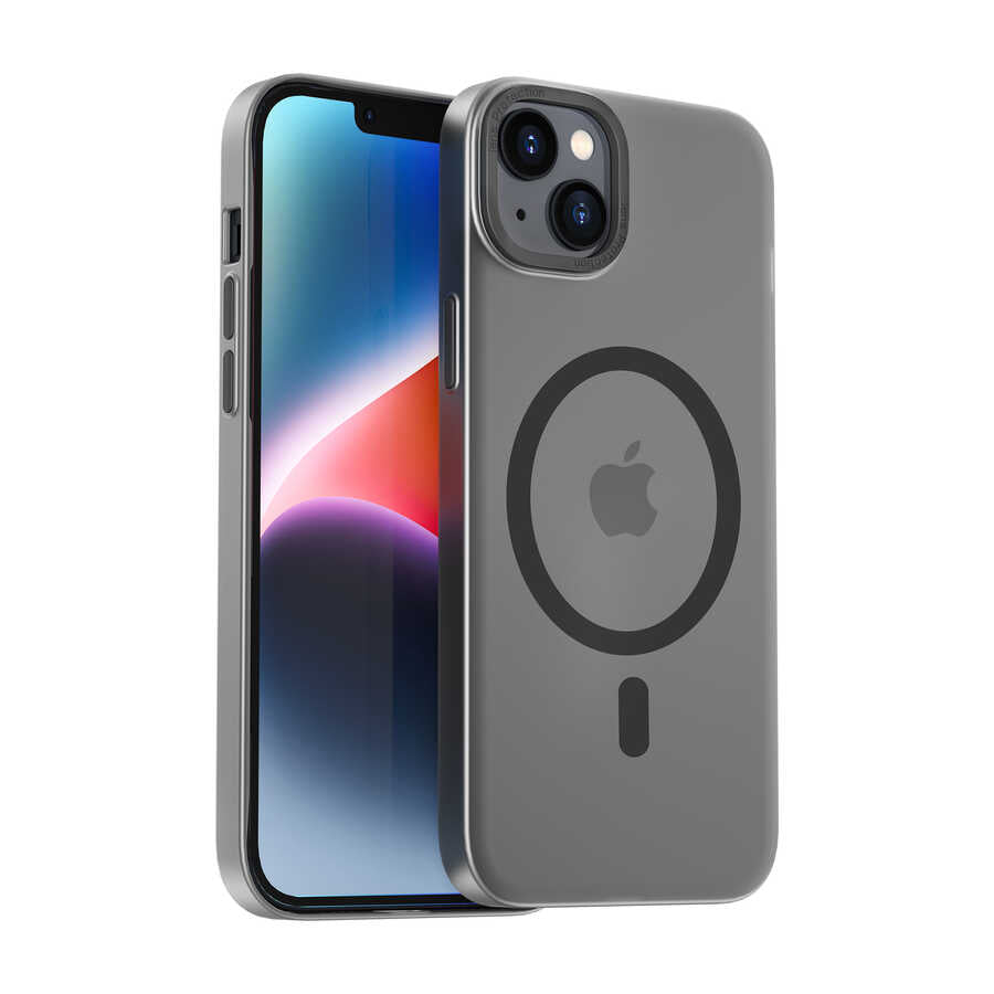 Apple iPhone 14 Wiwu Frosted Magnetic Buzlu Sert PC Kapak Mavi