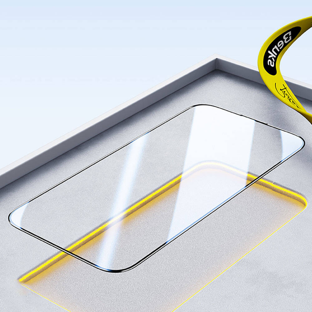 Apple iPhone 15 Benks V Pro Ultra Shield 0.3mm Ekran Koruyucu + Kolay Uygulama Aparatlı Siyah