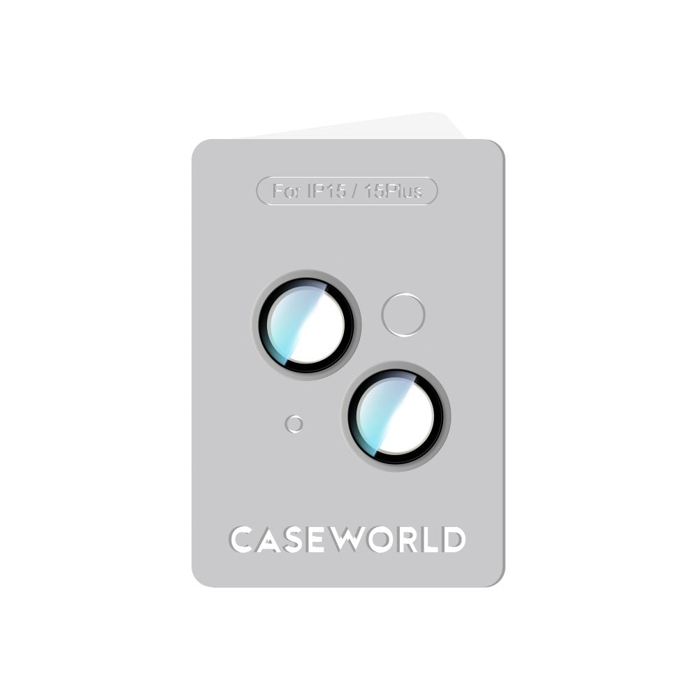 Apple iPhone 15 Plus CaseWorld Alloy Serisi Oleofobik Anti Reflective Kamera Lens Koruyucu Siyah