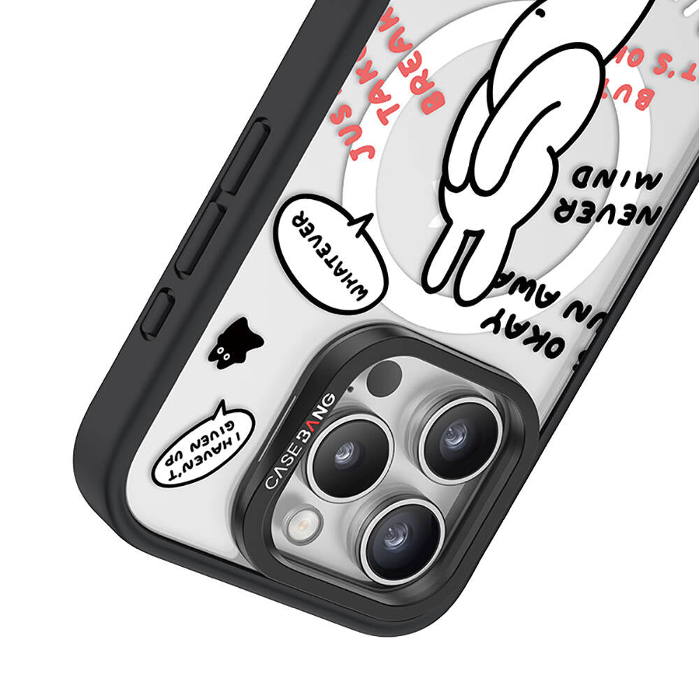 Apple iPhone 15 Plus M-safe Şarj Özellikli Casebang Chill Out Serisi Mıknatıslı Arka Panel Siyah