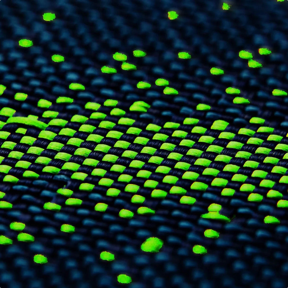 Apple iPhone 15 Pro Kılıf M-safe Şarj Özellikli Lumintex Teknolojili Fosforlu Özellikli Aramid Fiber Pitaka Tactile Woven Starpeak Serisi Milky Way Galaxy Kapak Mavi