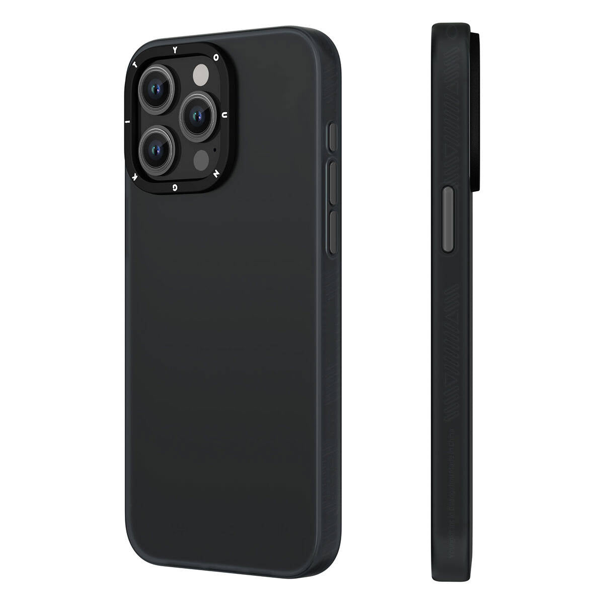 Apple iPhone 15 Pro Max Kılıf Buzlu Mat Tasarım Youngkit Hidden Sand Serisi Kapak Gri