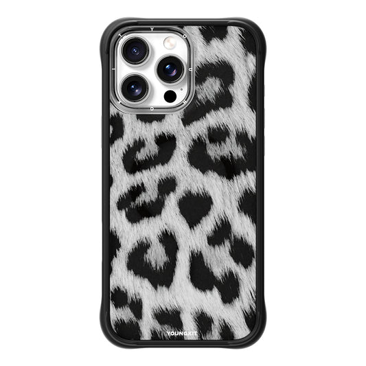 Apple iPhone 15 Pro Max Kılıf M-safe Şarj Özellikli Youngkit Leopard Serisi Kapak Mor