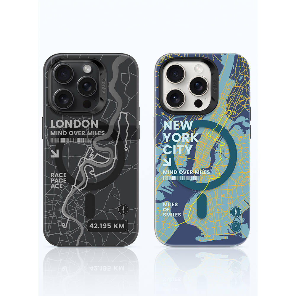 Apple iPhone 15 Pro Max Kılıf M-safe Şarj Özellikli Benks City Serisi Kapak Mavi