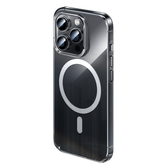 Apple iPhone 15 Pro Max Kılıf M-safe Şarj Özellikli Benks Crystal Serisi Şeffaf Kapak Renksiz