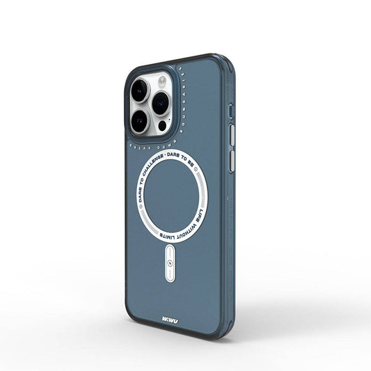 Apple iPhone 15 Pro Max Kılıf M-safe Şarj Özellikli Wiwu Basic Color J Serisi Kapak Gri