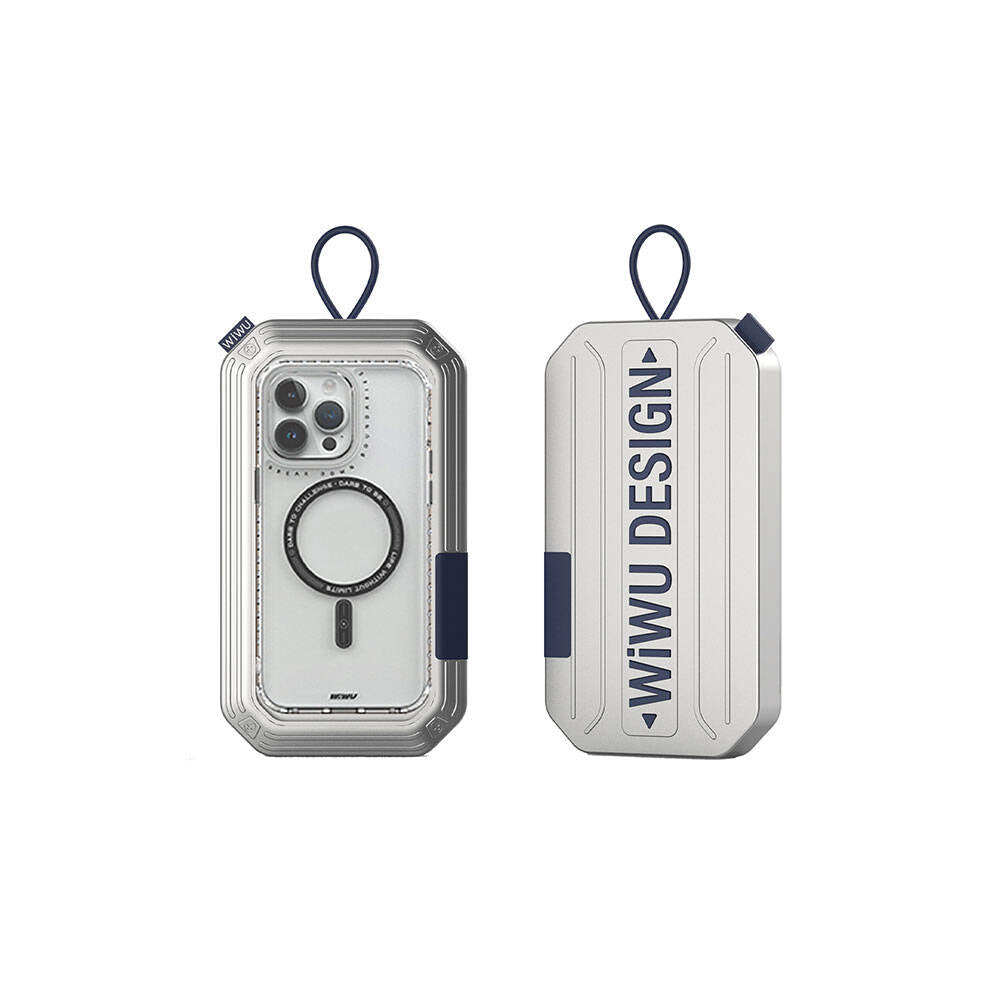 Apple iPhone 15 Pro Max Kılıf M-safe Şarj Özellikli Wiwu Basic Color J Serisi Kapak Gri