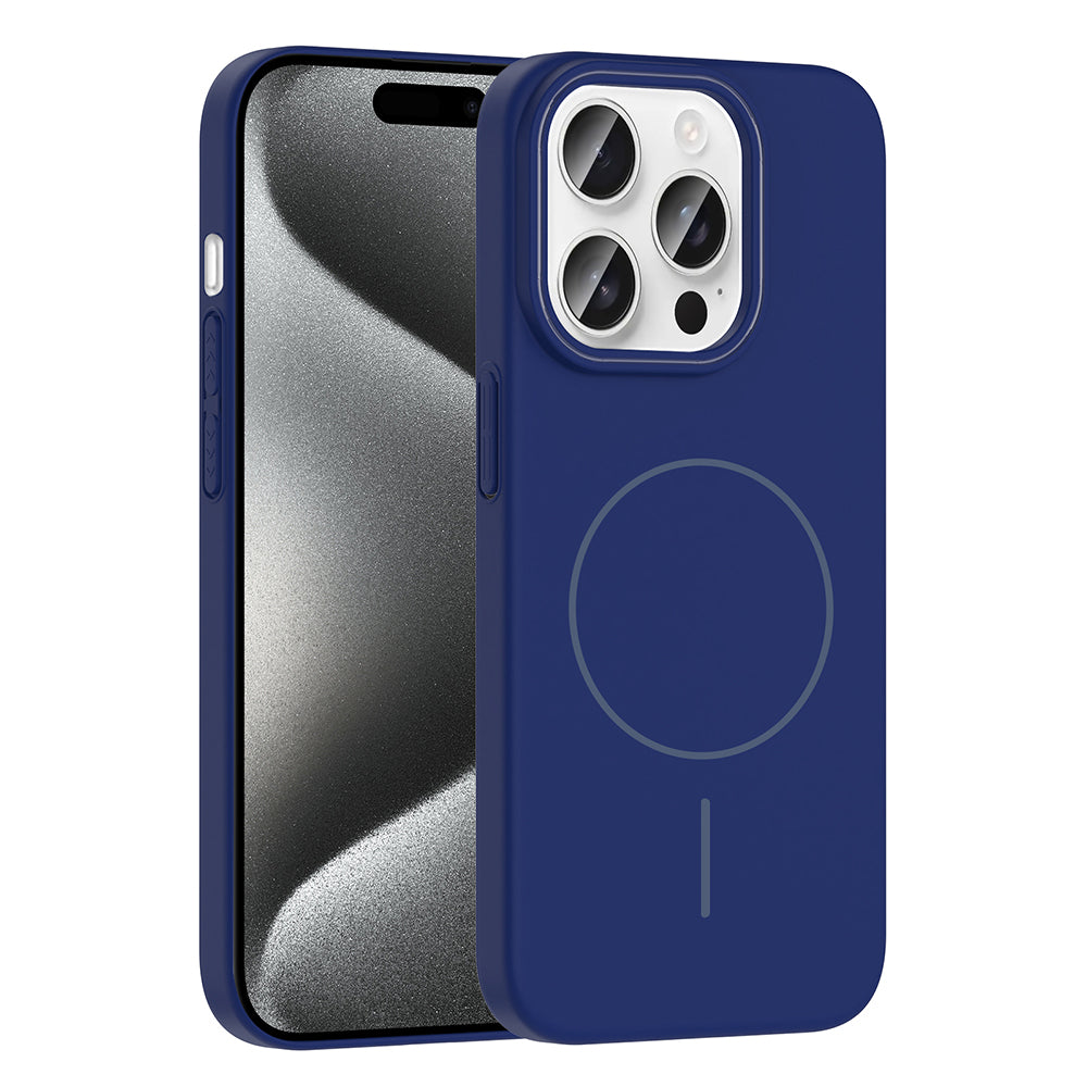 Apple iPhone 15 Pro Max Kılıf M-safe Şarj Özellikli Zore Ruby Sert Kapak