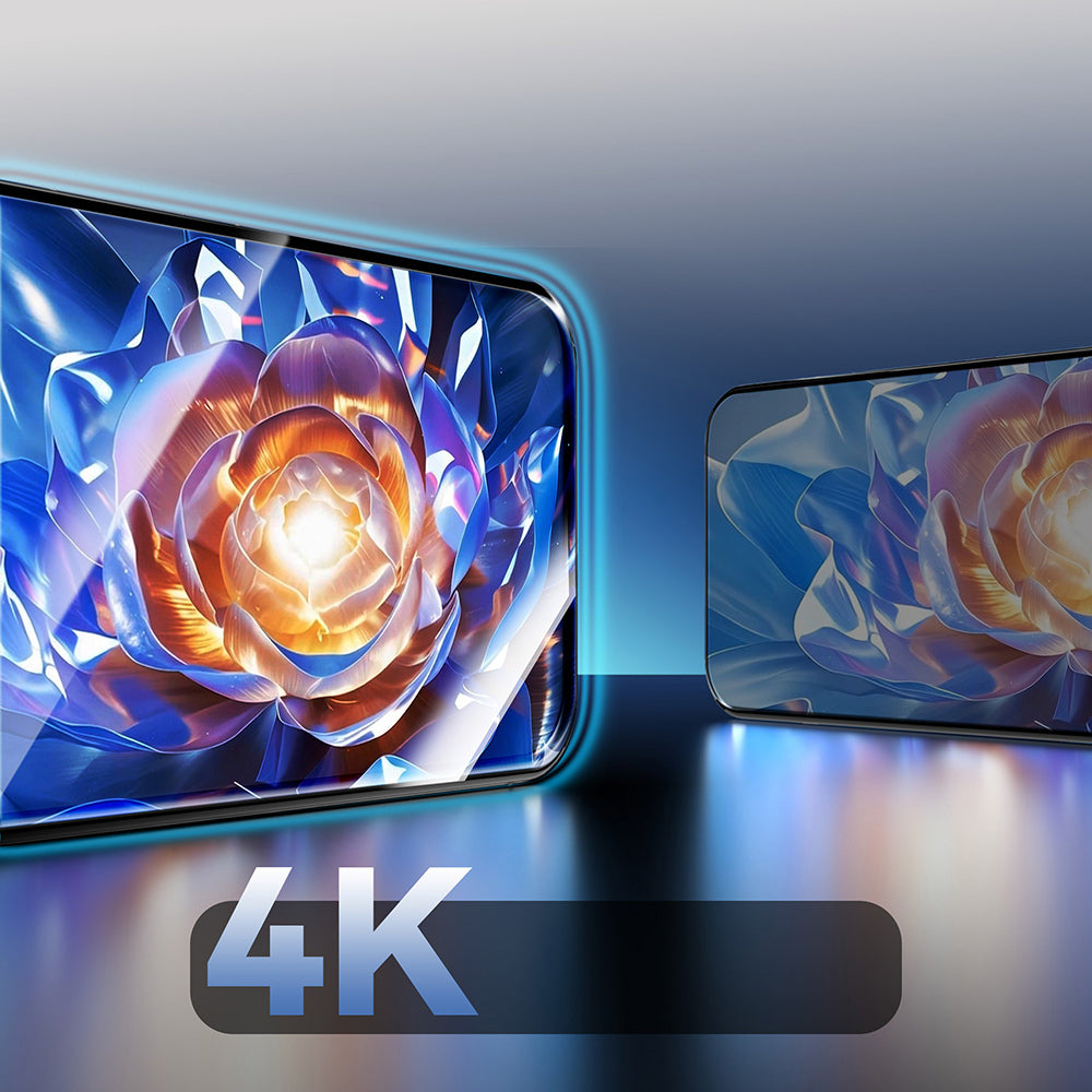 Apple iPhone 15 Pro Max Mohseven Safir Coating HD 3D Glue Temperli Cam Ekran Koruyucu Şeffaf