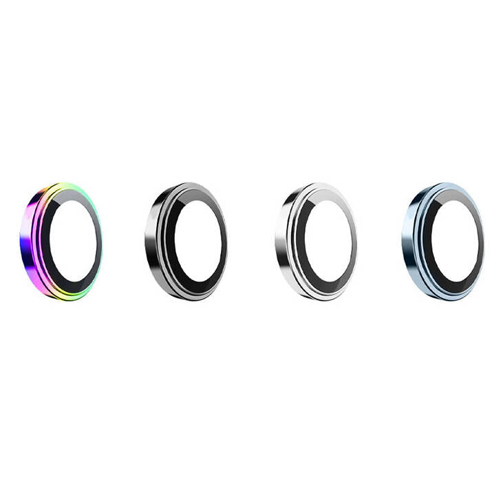 Apple iPhone 15 Pro Max Wiwu Lens Guard Metal Kamera Lens Koruyucu Siyah