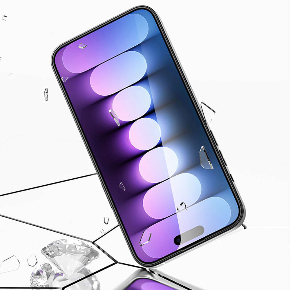 Apple iPhone 15 Recci RSP-A16AP Privacy Temperli Cam Ekran Koruyucu Gri