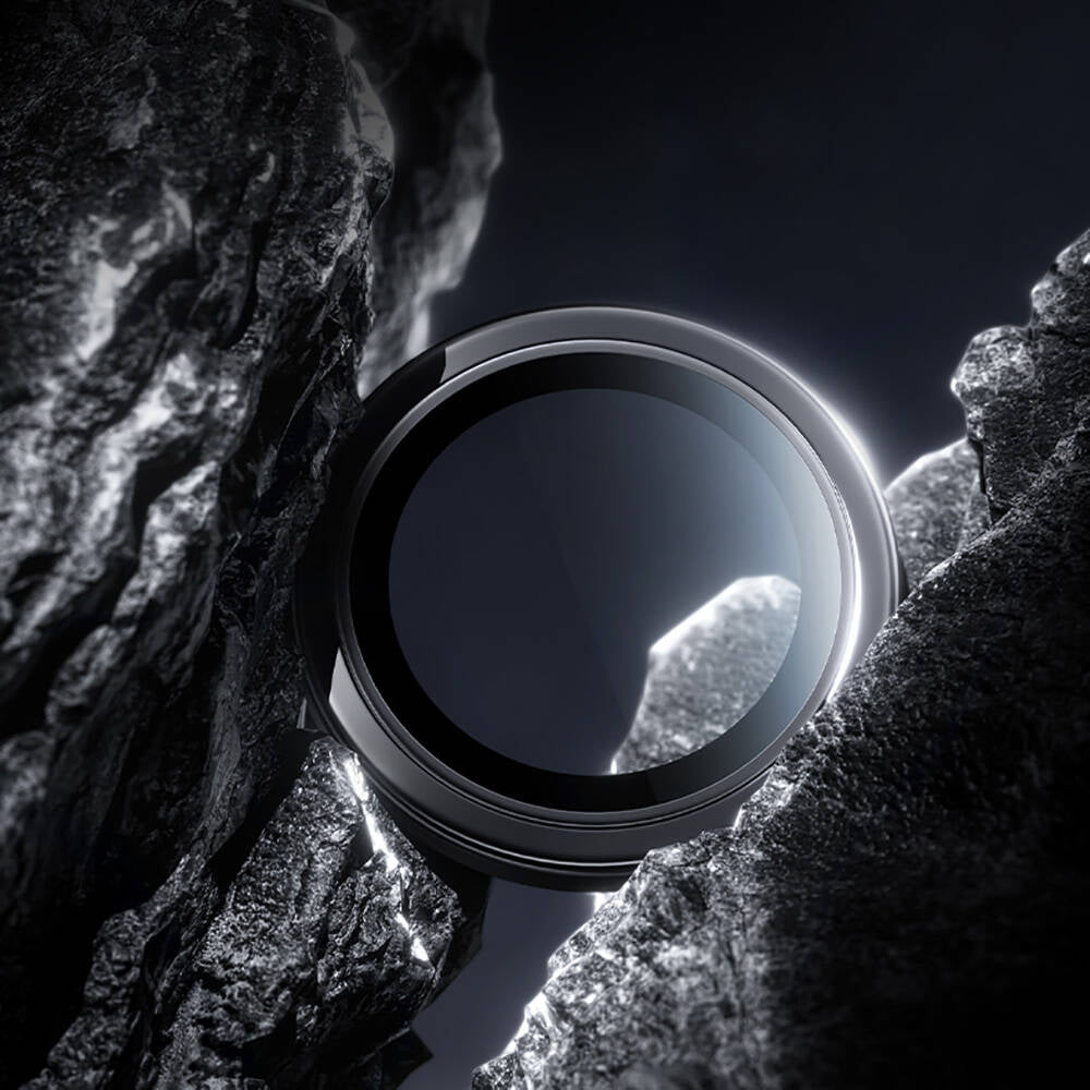 Apple iPhone 16 Benks Parlama Önleyici Glass Warrior Metal Kamera Lens Koruyucu Titanyum-Gümüş