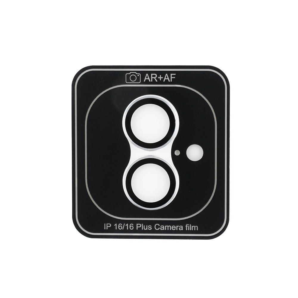 Apple iPhone 16 Guess Orjinal Lisanslı Metal Kamera Lens Koruyucu Gümüş