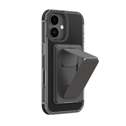 Apple iPhone 16 Kılıf M-safe Şarj Özellikli Standlı Set Amazingthing Omni Adventure Serisi Kapak Siyah