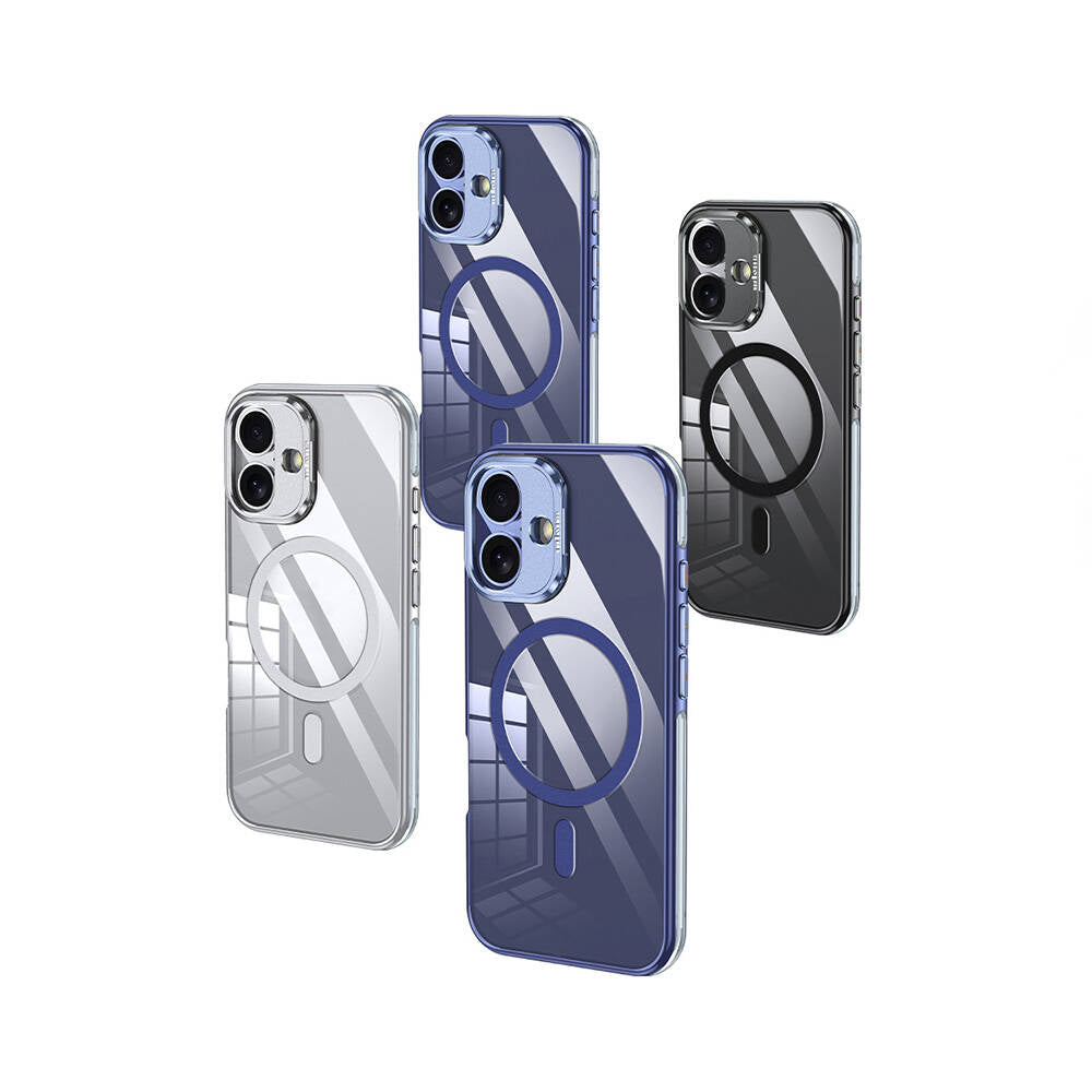 Apple iPhone 16 Kılıf M-safe Şarj Özellikli Wlons Standlı Efsane Kapak Siyah