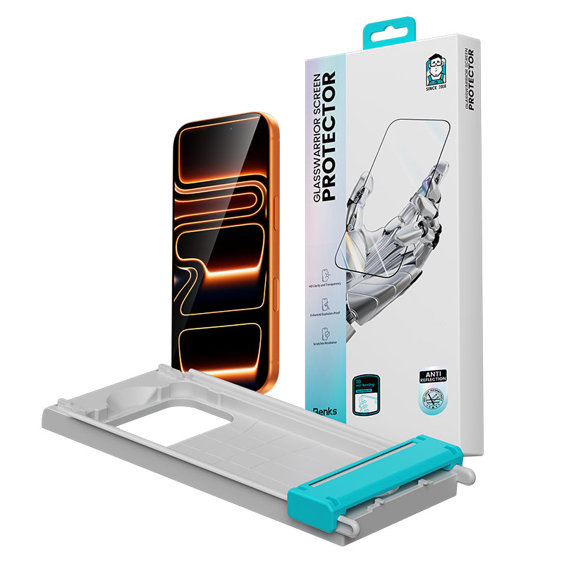 Apple iPhone 16 Pro Benks Glass Warrior 2.0 AR-EZFita Cam Ekran Koruyucu + Kolay Uygulama Aparatı Şeffaf