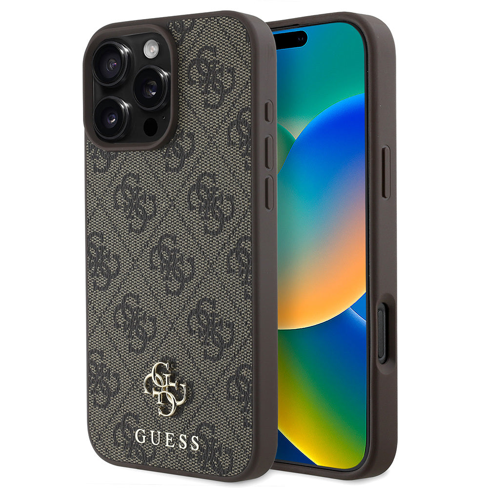 Apple iPhone 16 Pro Kılıf Guess Orjinal Lisanslı M-safe Şarj Özellikli Small 4G Classic Kapak
