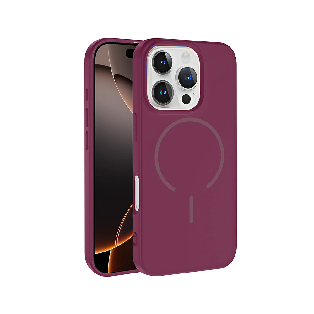 Apple iPhone 16 Pro Kılıf M-safe Şarj Özellikli Zore Meta Kapak