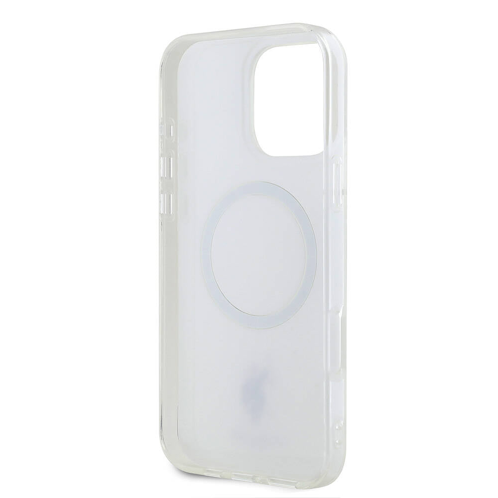 Apple iPhone 16 Pro Kılıf U.S. Polo Assn. Orjinal Lisanslı M-safe Şarj Özellikli IML Double Horse Logolu Ring Kapak Beyaz