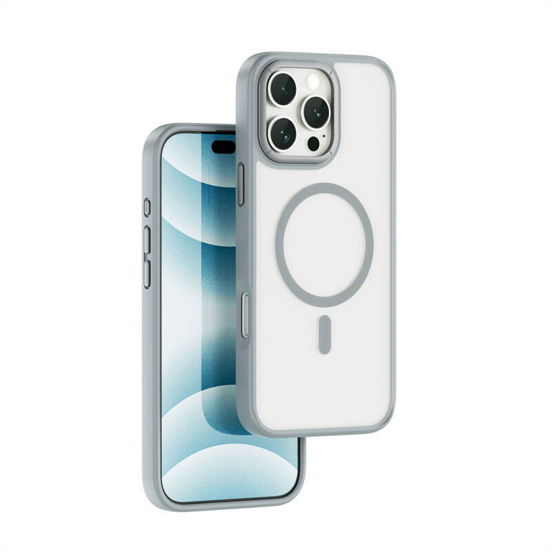 Apple iPhone 16 Pro Kılıf Wiwu FGG-012 ArmorPro Serisi M-safe Şarj Özellikli Parmak İzi Bırakmayan Kılıf