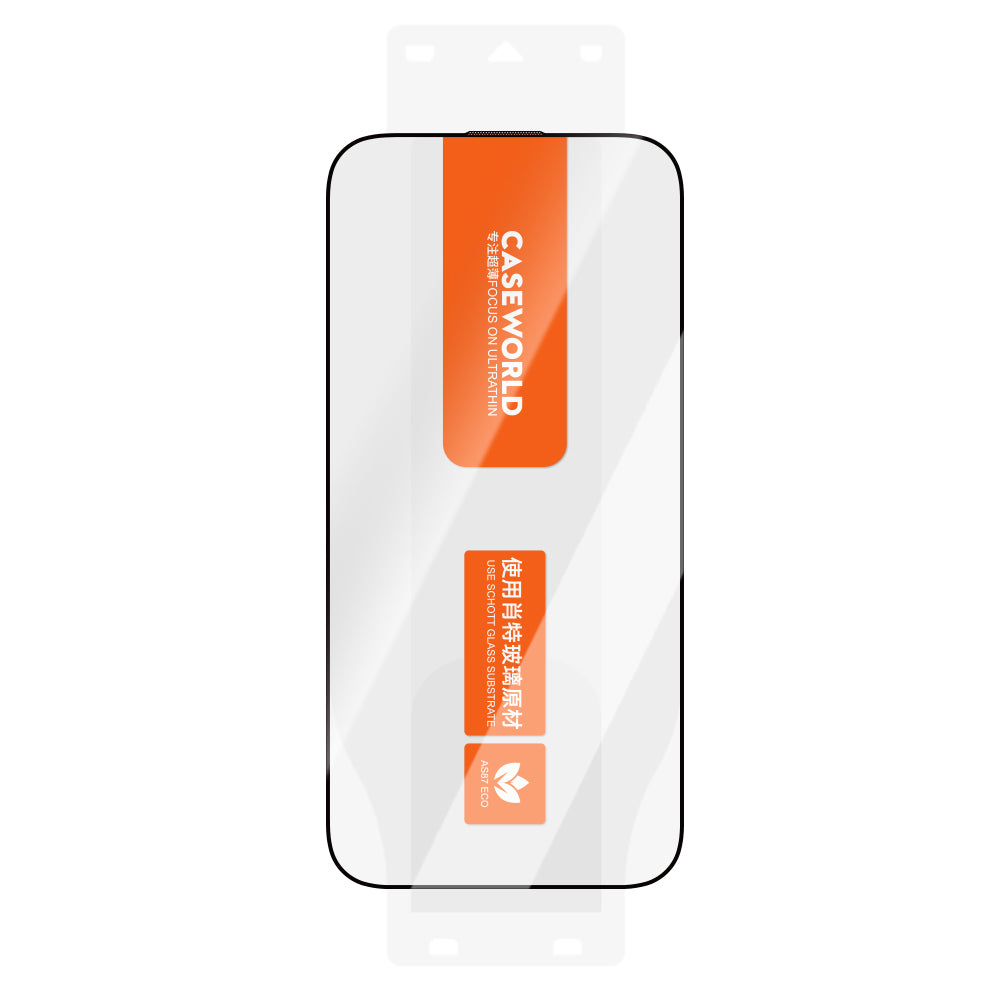 Apple iPhone 16 Pro Max CaseWorld Ultra-Thin Serisi TMQ HD 0.15mm Schott Cam Temperli Ekran Koruyucu Şeffaf